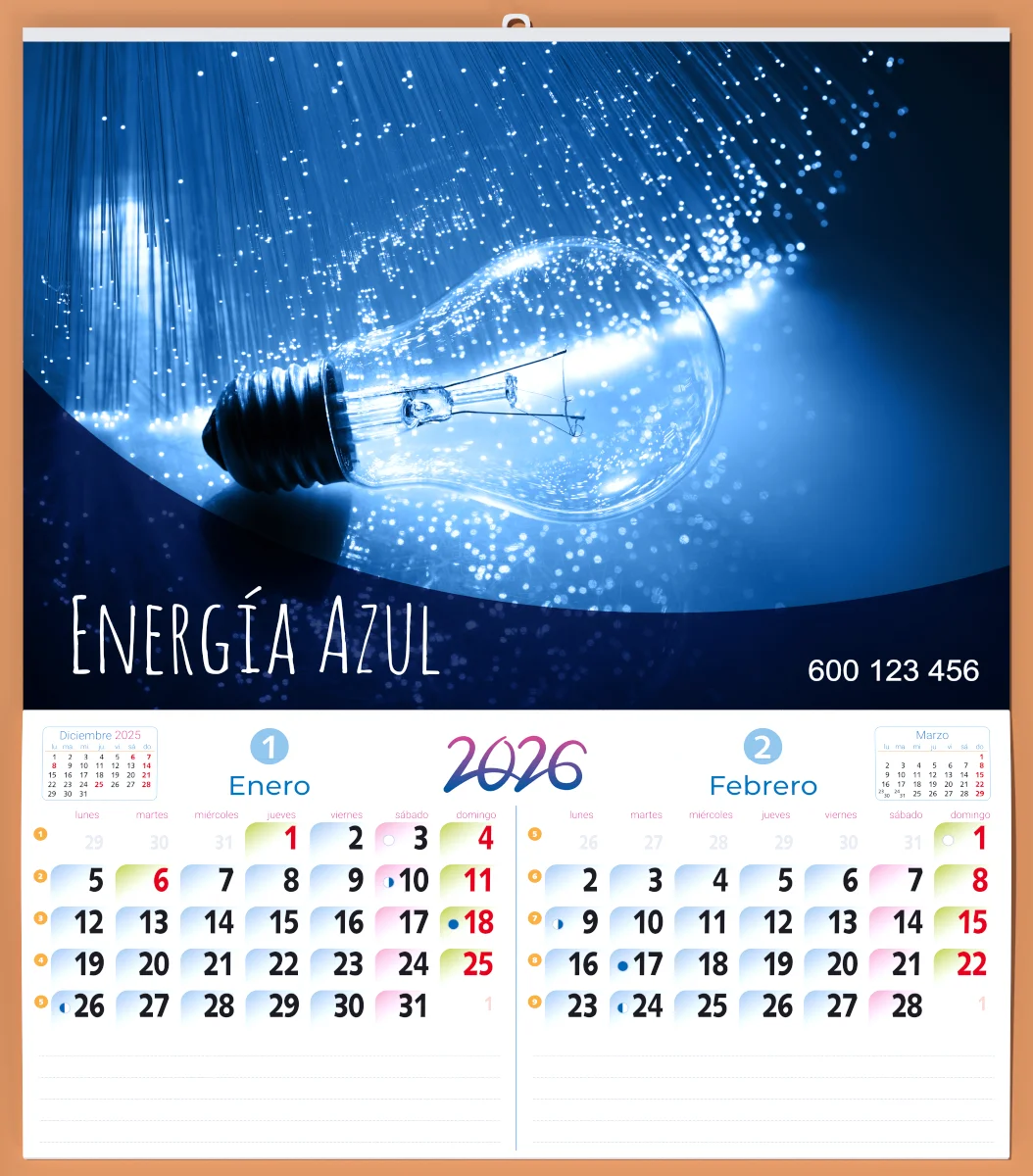 Calendario Faldilla Personalizado 2026 - Imagen 2