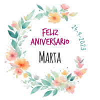 Etiqueta aniversario