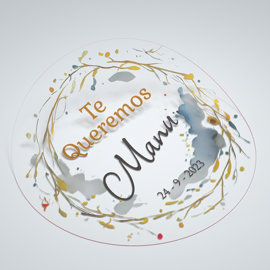 Etiqueta transparente Felicitación