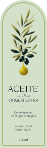 etiqueta aceite oliva oro puro claro