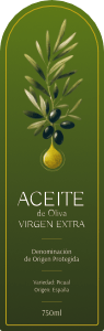 etiqueta aceite oliva oro puro oscuro