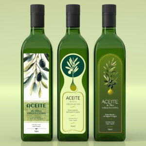 Etiquetas Aceite de Oliva Personalizadas para Botellas Grandes 750-1000 ml