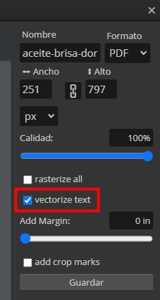 photopea vectorize text pdf
